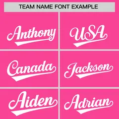 Classic Authentic Pink White Baseball Jersey 3