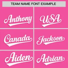 Classic Authentic Pink White Baseball Jersey 3