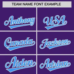 Classic Authentic Purple Powder Blue Baseball Jersey 3