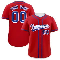 Classic Authentic Red Royal Baseball Jersey 1
