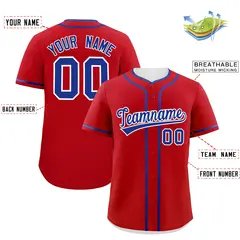 Classic Authentic Red Royal Baseball Jersey 2