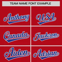 Classic Authentic Red Royal Baseball Jersey 3