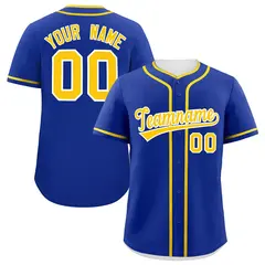 Classic Authentic Royal Gold Baseball Jersey 1