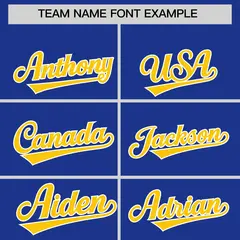 Classic Authentic Royal Gold Baseball Jersey 3