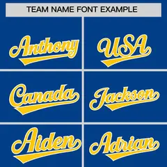 Classic Authentic Royal Gold Baseball Jersey 3