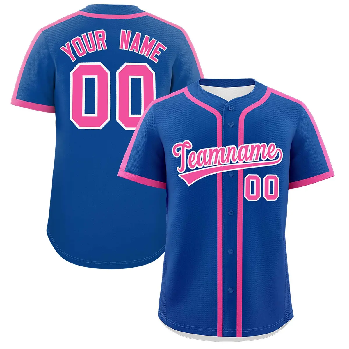 Classic Authentic Royal Pink Baseball Jersey