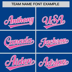 Classic Authentic Royal Pink Baseball Jersey 3
