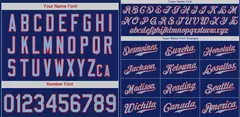 Classic Authentic Royal Powder Blue-Red Baseball Jersey 3