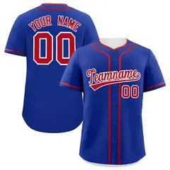 Classic Authentic Royal Red Baseball Jersey 1