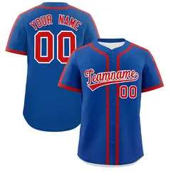Classic Authentic Royal Red Baseball Jersey 1