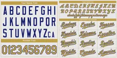 Classic Authentic White Old Gold-Royal Baseball Jersey 3