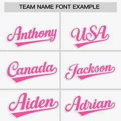 Classic Authentic White Pink Baseball Jersey 3