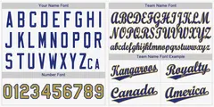 Classic Authentic White Royal-Old Gold Baseball Jersey 3