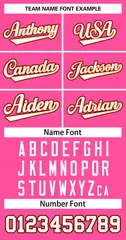 Classic Basketball Jersey Pink White-Orange 3