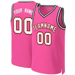 Classic Basketball Jersey Pink White-Orange 1
