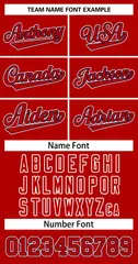Classic Basketball Jersey Red Red-Navy 3