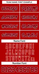 Classic Basketball Jersey Red Red-Navy 3