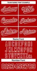 Classic Basketball Jersey Red Red-White 3