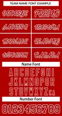 Classic Basketball Jersey Red Red-White 3