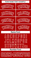 Classic Basketball Jersey Red Red-White 3