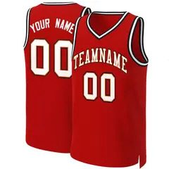 Classic Basketball Jersey Red White-Orange 1
