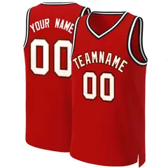 Classic Basketball Jersey Red White-Orange 1