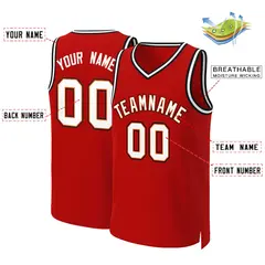 Classic Basketball Jersey Red White-Orange 2