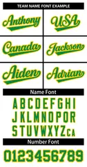 Classic Basketball Jersey White Green-Yellow 3