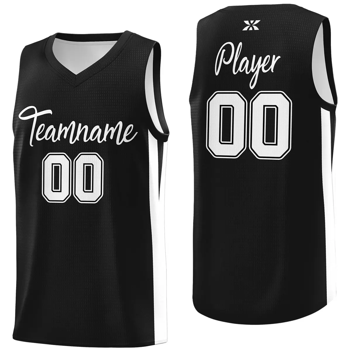 Classic Black White Basketball Jersey