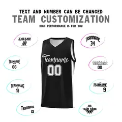 Classic Black White Basketball Jersey 3
