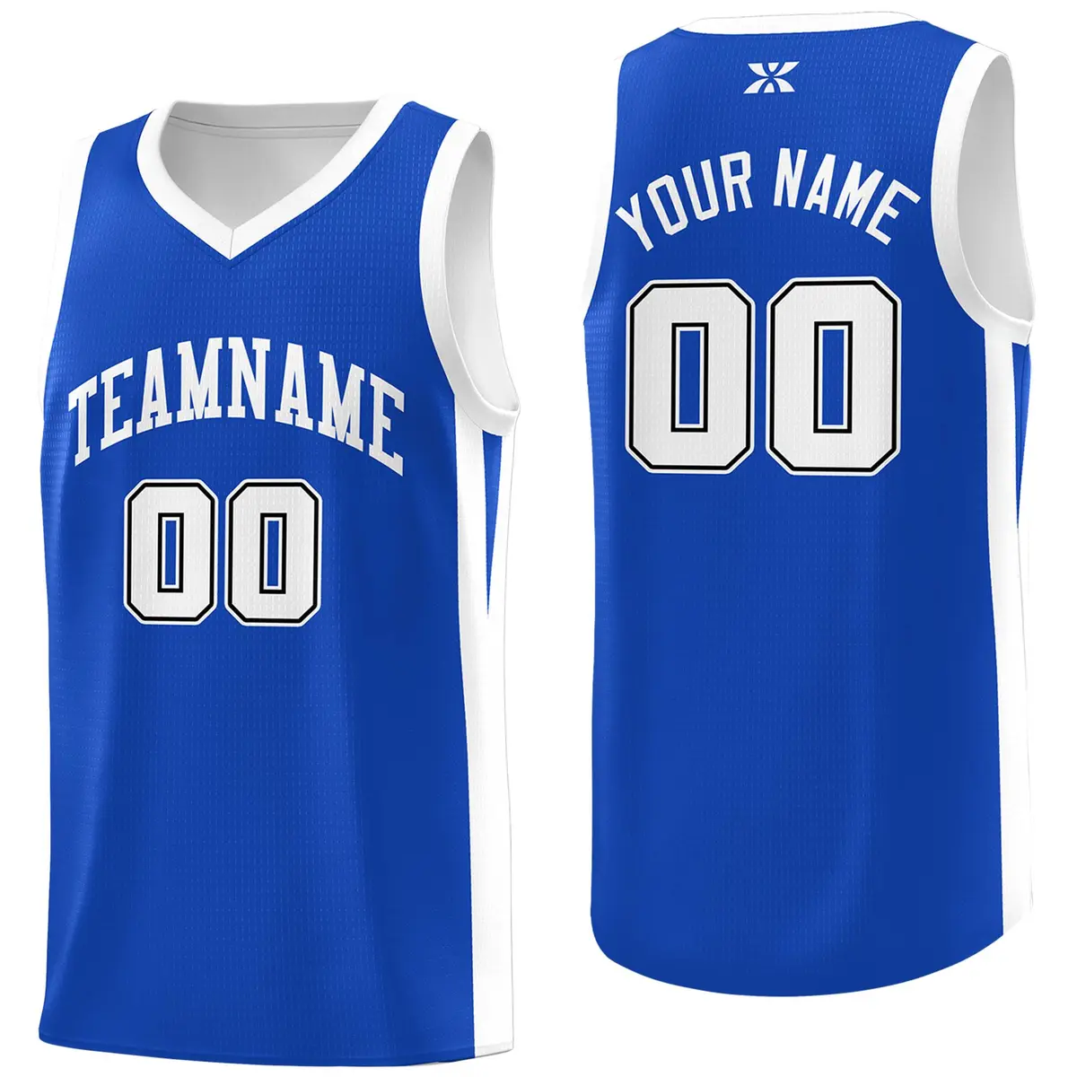 Classic Blue White Basketball Team Uniform Jersey