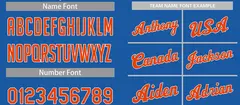 Classic Casual Basketball Jersey Blue Orange-White 3