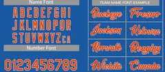 Classic Casual Basketball Jersey Blue Orange-White 3