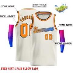 Classic Casual Basketball Jersey Cream Royal-Black 2