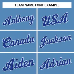 Classic Casual Basketball Jersey Light Blue Blue-White 3