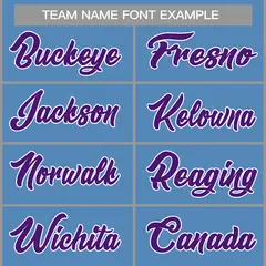 Classic Casual Basketball Jersey Light Blue Purple-White 3