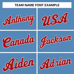 Classic Casual Basketball Jersey Light Blue Red-White 3