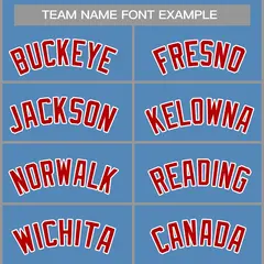 Classic Casual Basketball Jersey Light Blue Red-White 3