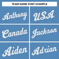 Classic Casual Basketball Jersey Light Blue White 3