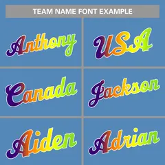 Classic Casual Basketball Jersey Light Blue Yellow-White 3
