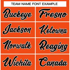 Classic Casual Basketball Jersey Orange Black-White 3