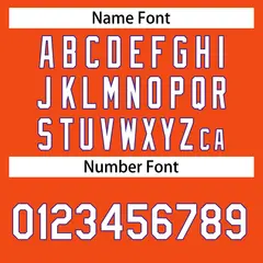 Classic Casual Basketball Jersey Orange White-Royal 4