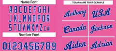 Classic Casual Basketball Jersey Pink Royal-White 3