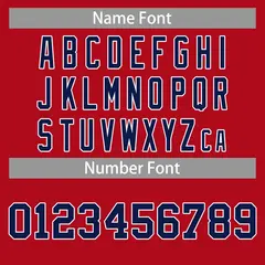 Classic Casual Basketball Jersey Red Navy-White 4