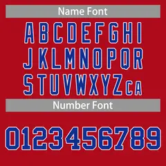 Classic Casual Basketball Jersey Red Royal-White 4