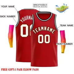 Classic Casual Basketball Jersey Red White-Orange 2