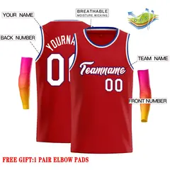 Classic Casual Basketball Jersey Red White-Red 2