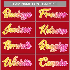 Classic Casual Basketball Jersey Red Yellow-White 3