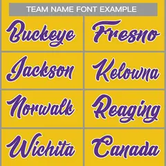 Classic Casual Basketball Jersey Yellow Purple-White 3
