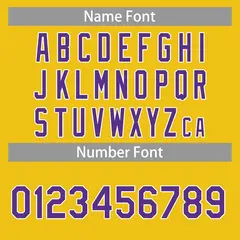 Classic Casual Basketball Jersey Yellow Purple-White 4